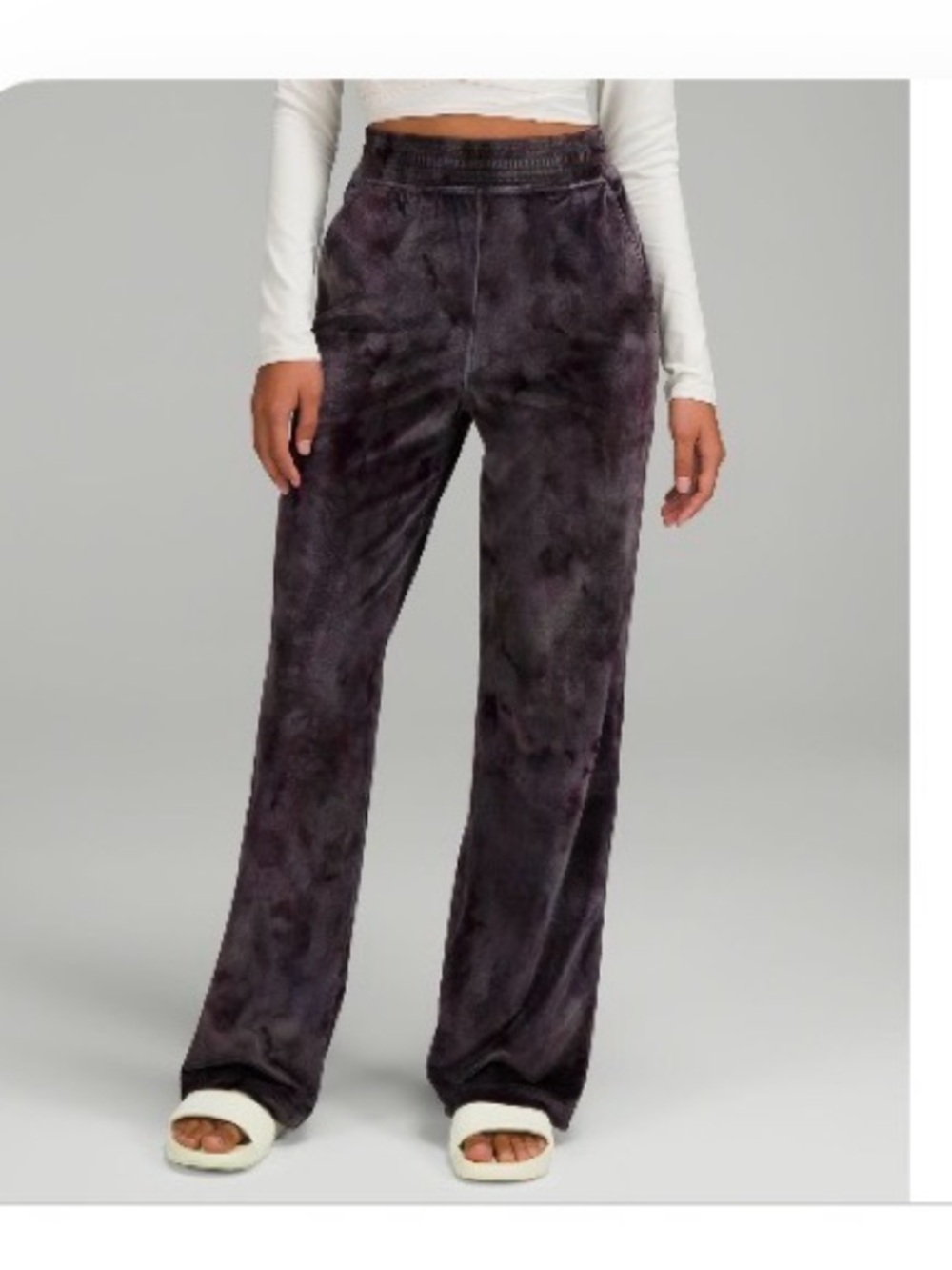 Velour Relaxed High-Rise pant - Interstellar Dark Gray